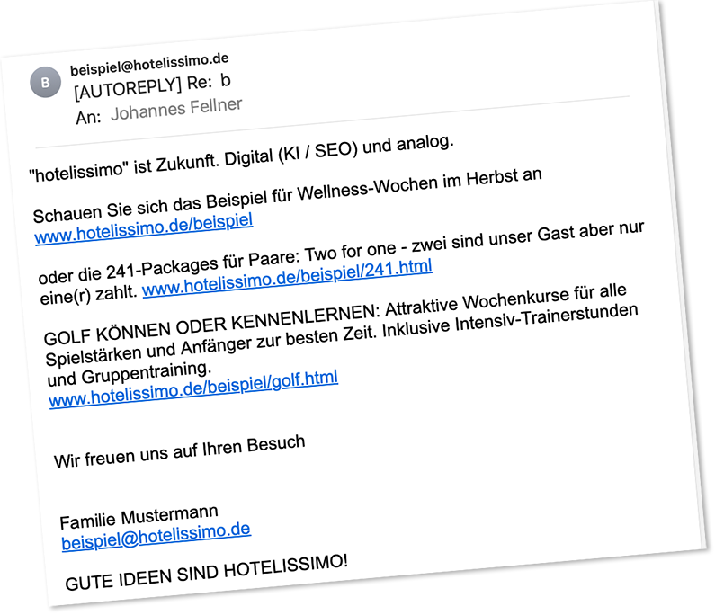 e mail antwortet automatisch