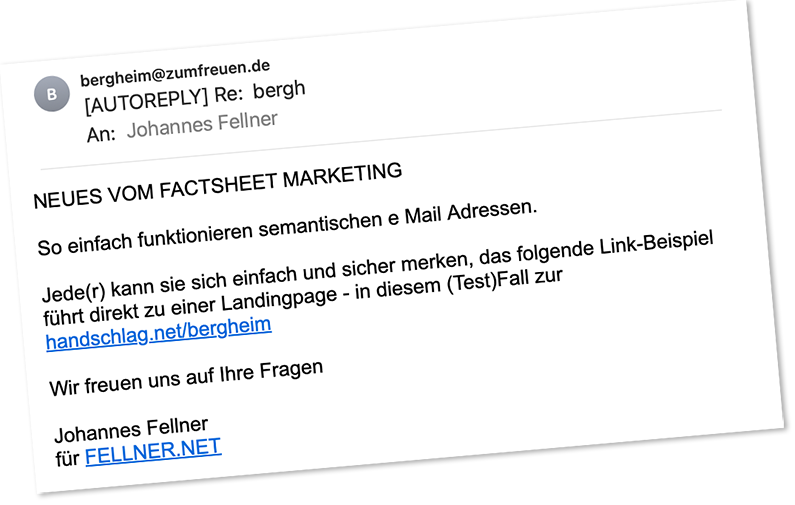 autoresponse beispiel