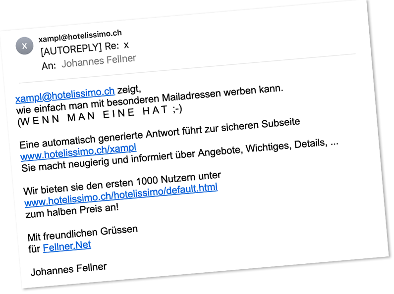 e mail antwortet selbständig