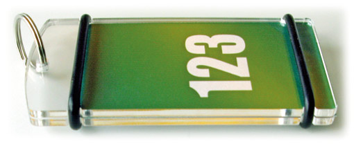 Hotelschlüsselanhänger aus Kunststoff